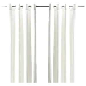 IKEA merete room darkening white curtain set